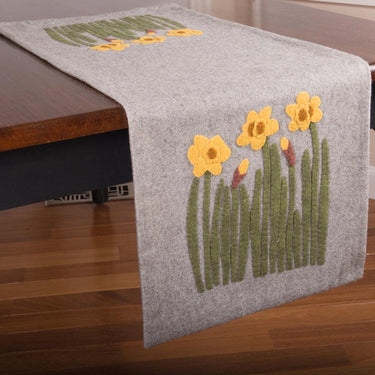 Grey Daffodil Table Runner TRRE0310 - The Fox Decor